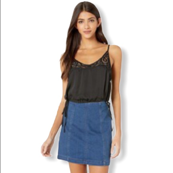 .Free People Brami cami Blouson crop top black XS-L - Picture 12 of 12